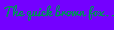 Image with Font Color 008D5B and Background Color 7400FF
